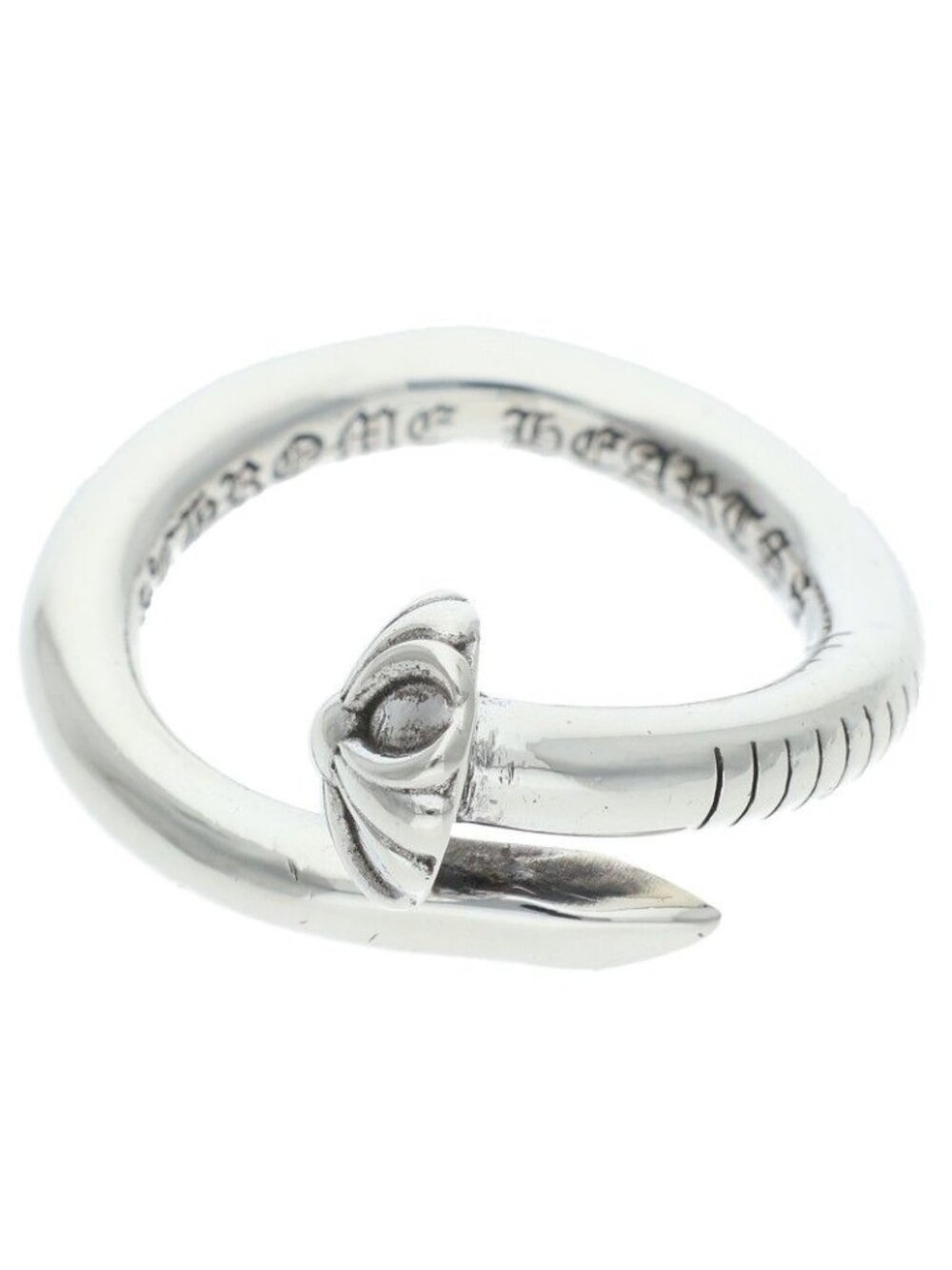 Chrome Hearts Nail Crsball Cross Ball Silver Ring